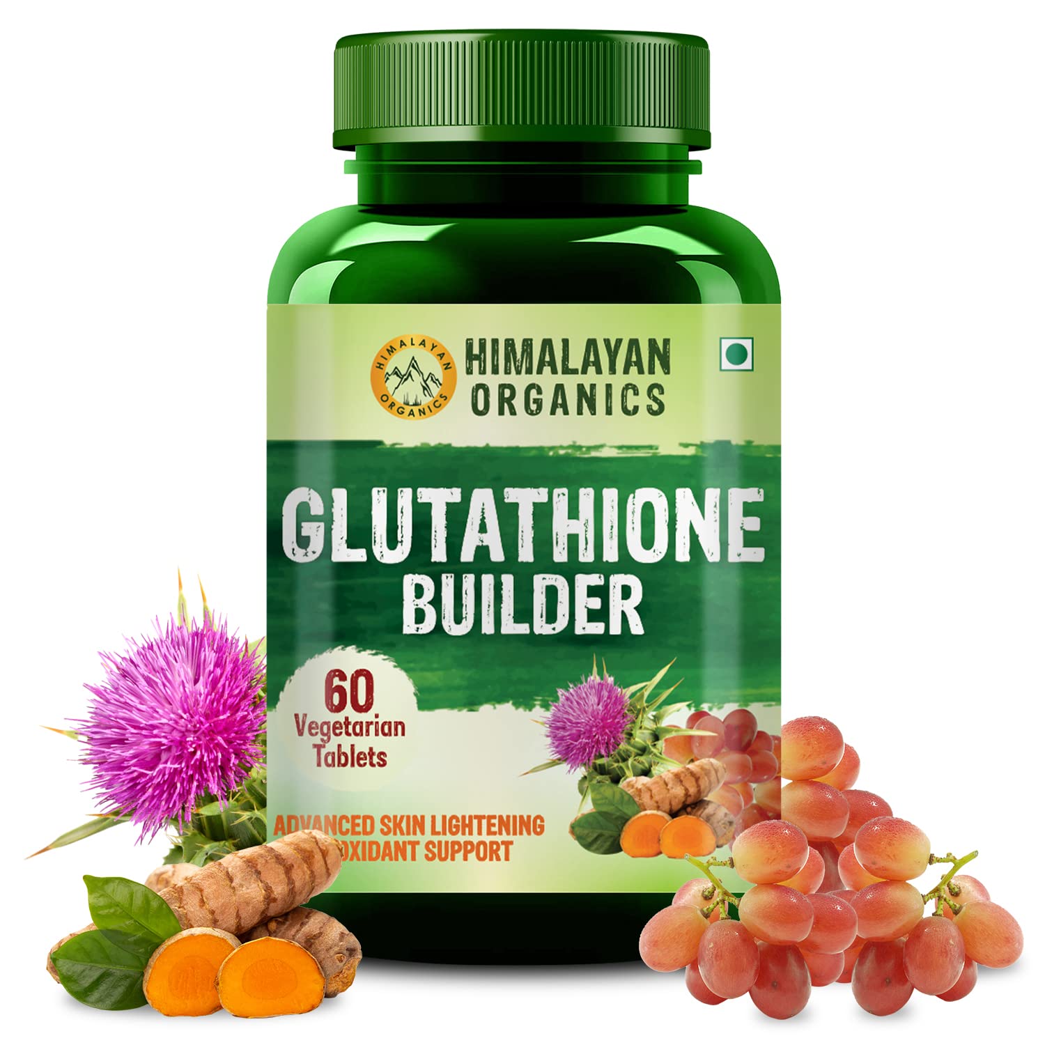 Vlado’s Himalayan Organics Glutathione Builder With Vitamin C,E,B6 & Curcumin Alpha Lipoic Acid, Antioxidant Support for Anti-Ageing ,Youthful & Brightening Skin | Good For Men And Women - 60 Veg Tablets (B09P3YNXFN) Amazon Price History, Amazon Price Tracker