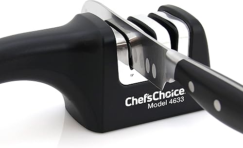 Miniatura 2 de Chef'sChoice Afiladores de cuchillos manuales profesionales AngleSelect para cuchillos de borde recto y dentado de 15 y 20 grados con abrasivos de
