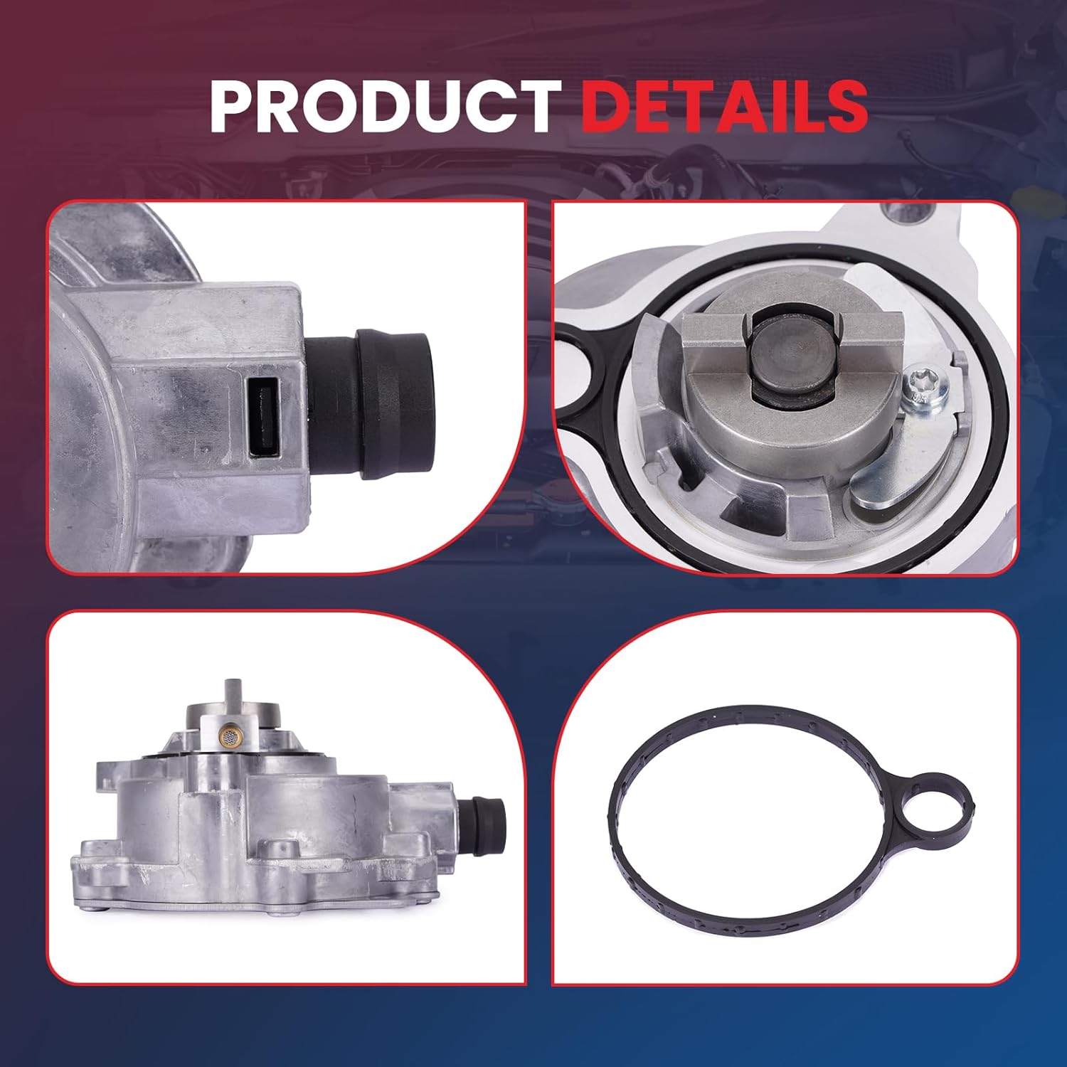 MOCA LR047384 Vacuum Pump Fit for Ford 2013-2020 Fusion, 2015-2020 Mustang, for Lincoln 2013-2020 MKZ, for Jaguar 2013-2020 XF, for Land Rover 2012-2018 Range Rover Evoque