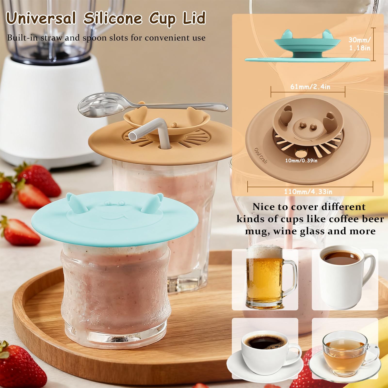18 Pezzi Coperchio Silicone Estensibile, Coperchio Universale Silicone in Diverse Dimensioni, Tappi Per Alimenti, Coperchi In Silicone Estensibile, Riutilizzabile per Ciotole, Bicchieri, Barattoli