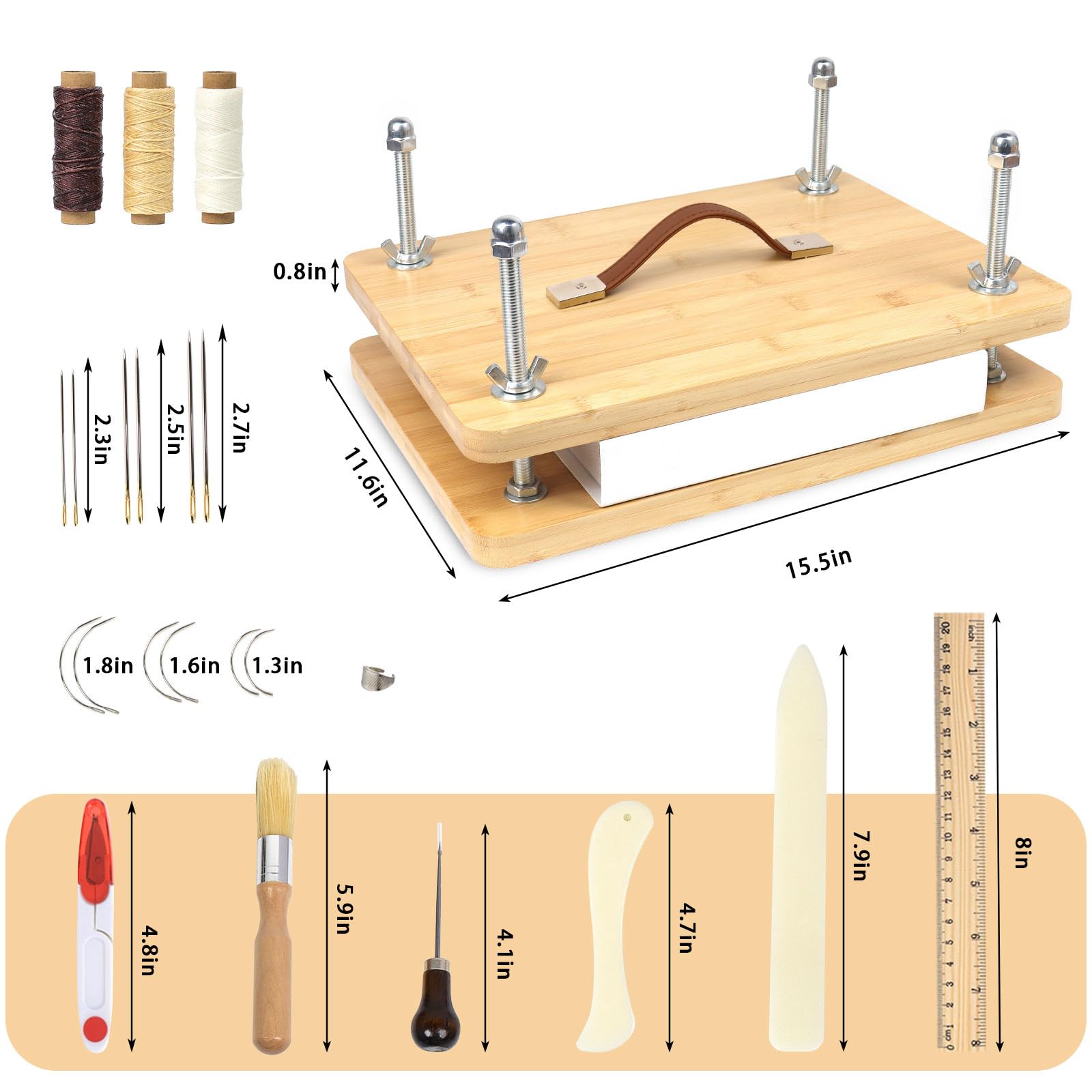 35 PCS Book Press Bookbinding Kit, 15.5