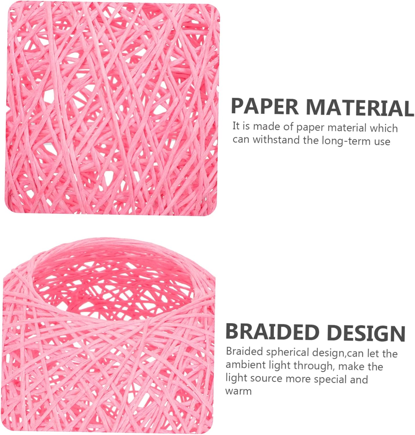 DOITOOL 3pcs Chic Rattan Lampshade Unique Light Cover for Bedroom Living Room to Install Soft Design for Aesthetic Home