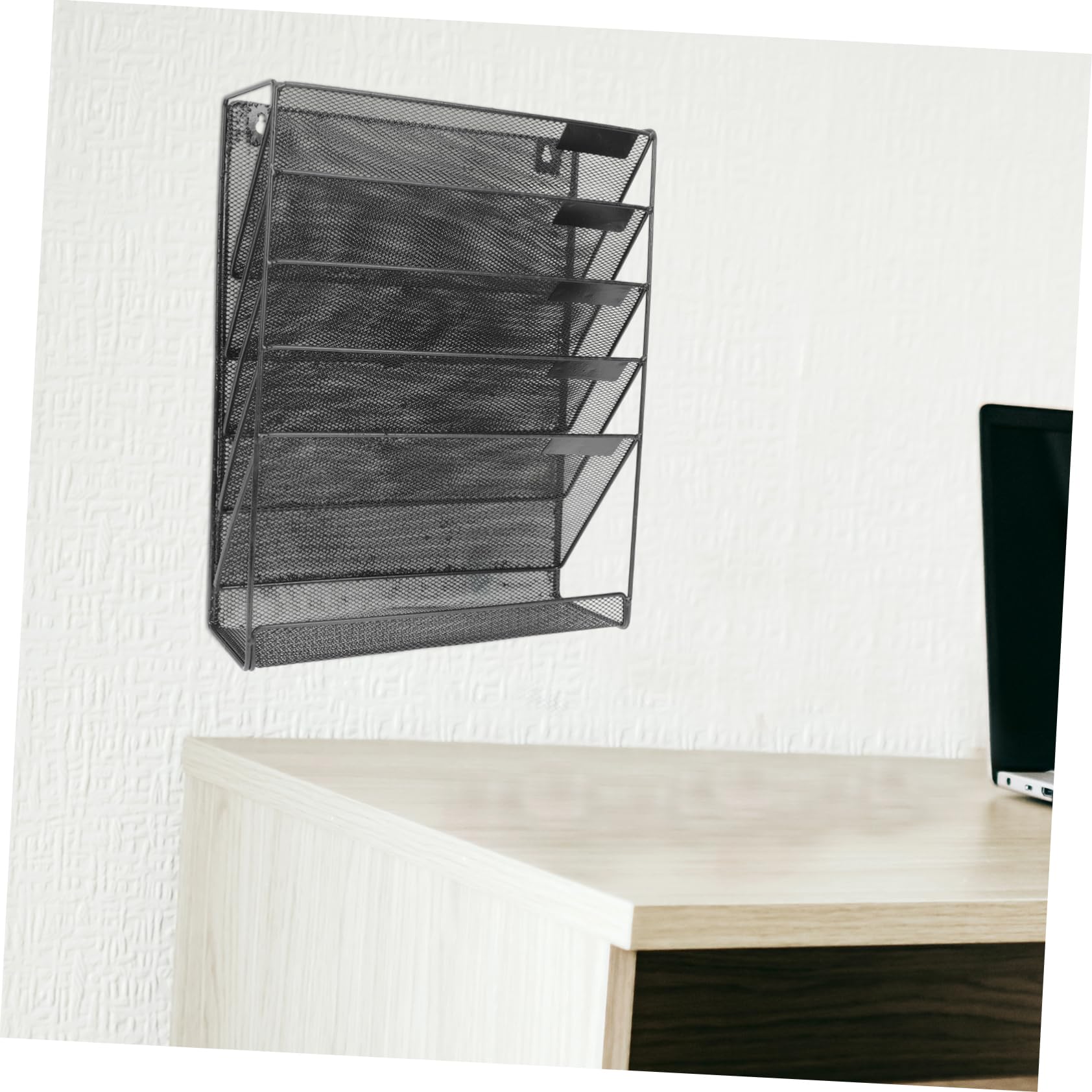 Organizador De Archivos Colgante De Malla Metálica Soporte Para Documentos De Pared Para Oficina y Hogar Almacenamiento y Práctico