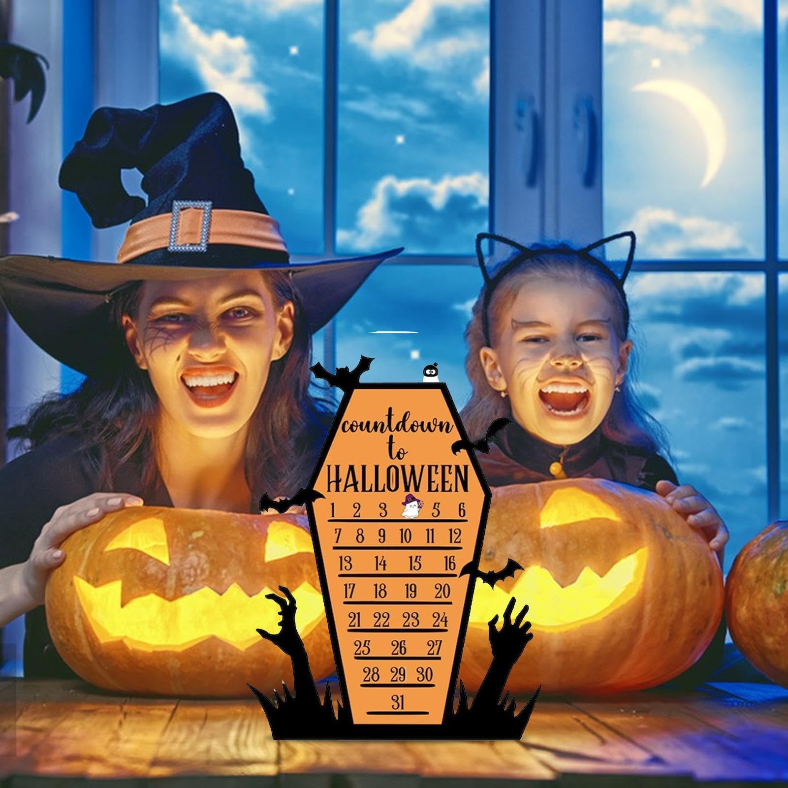 Amazon.co.jp: ハロウィーンのカウントダウンカレンダー棺の形をした