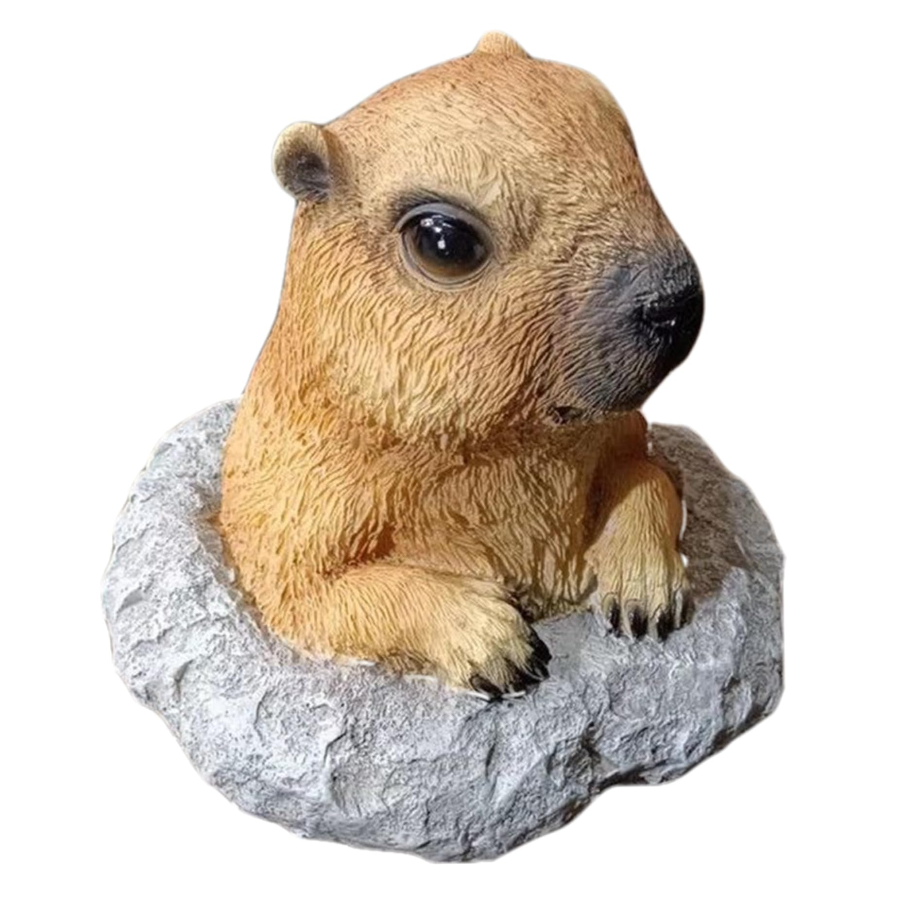 Vervevum Garden Animal Statues, Realistic Resin Gopher Animal Figurines Weather-Resistant Outdoor Garden Decor Accessory for Lawn Patio Balcony, Statue