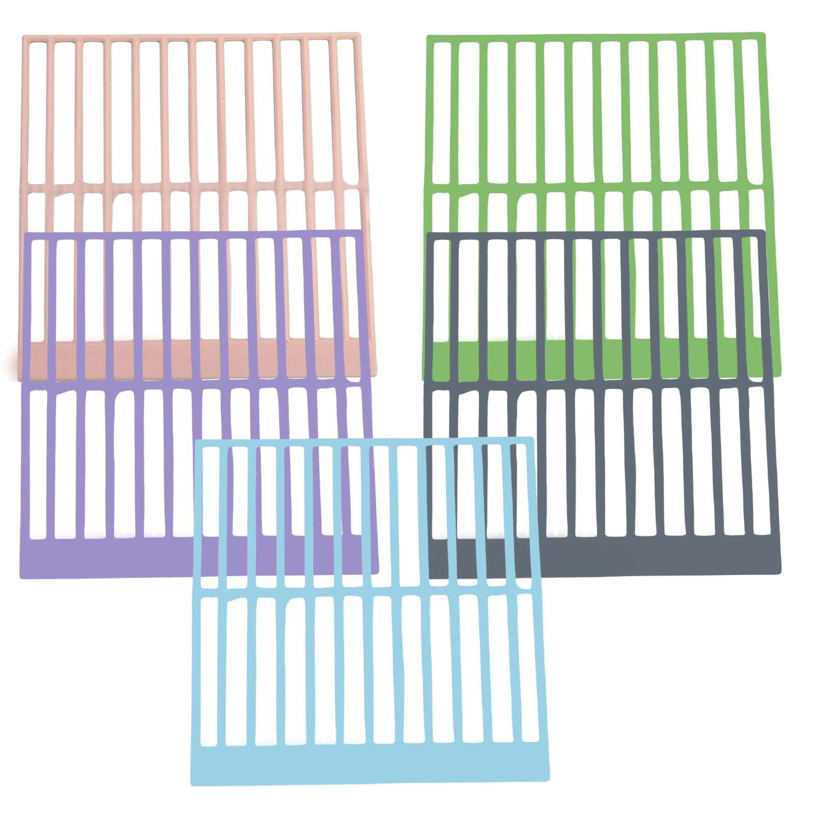 Tsophreniq 5Pcs A Diamantine Art Alignment Rulers Guide With Textured Edges For Enhancing Control And Efficient Placement Tool Diamantine Art Ruler