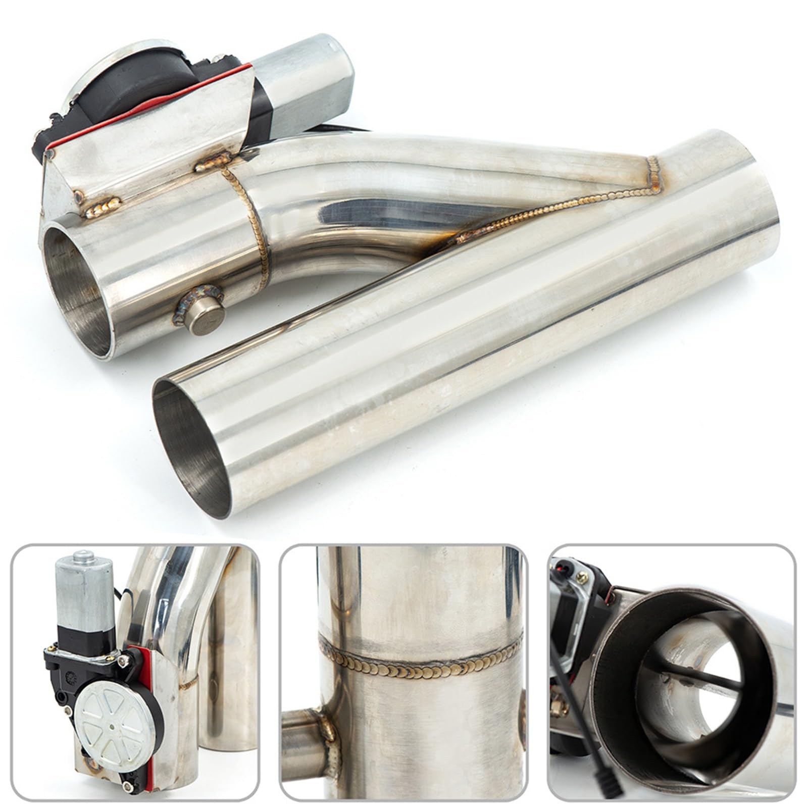 Sistemi de válvula de cierre de escape, tubos de escape de acero inoxidable de 2.0 a 3 pulgadas con control remoto, tubo de válvula doble, kit de silenciador de escape en Y(2.25inch)