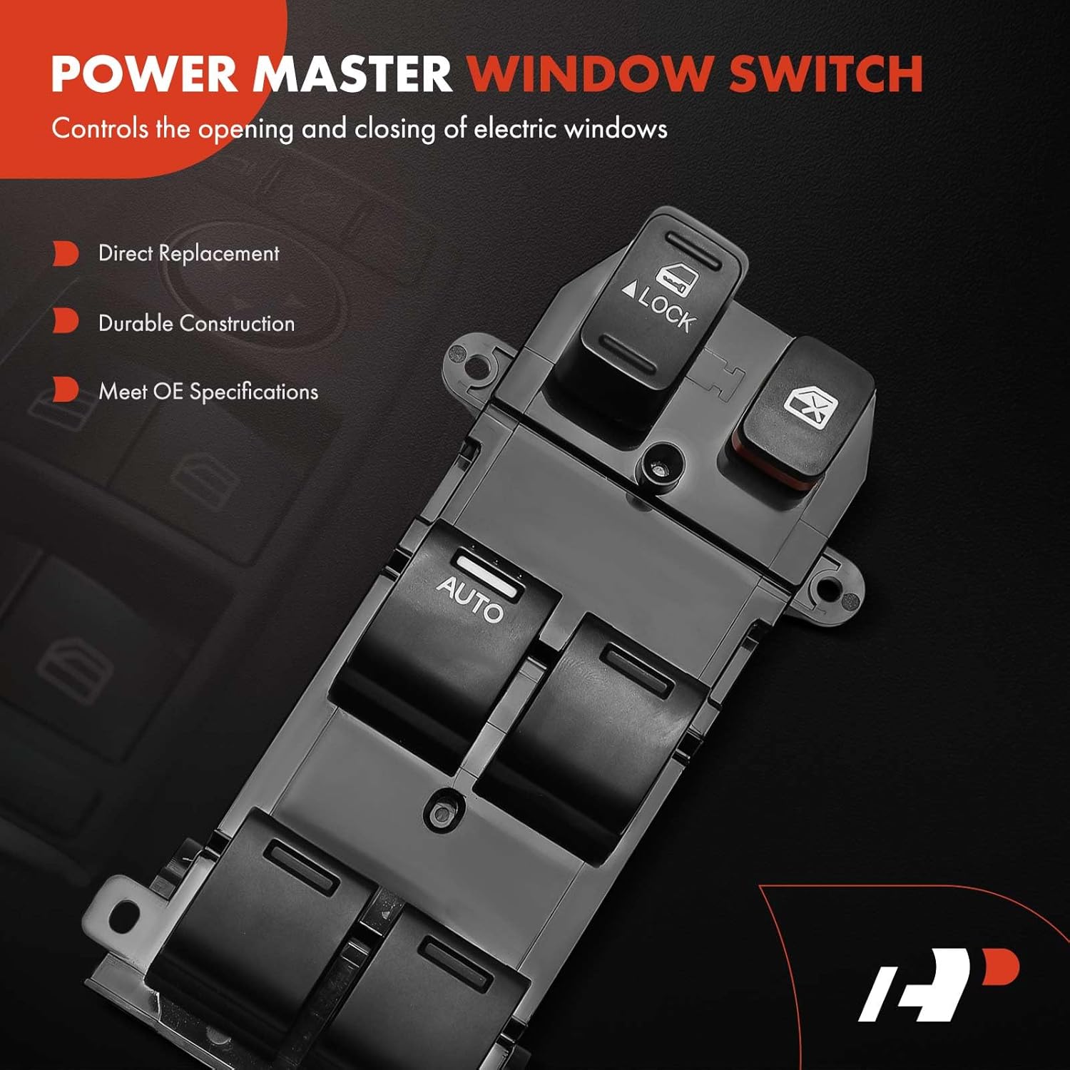 A-Premium Master Power Window Switch Compatible with Honda Fit 2009-2014, Front Left Driver Side