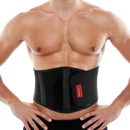 ORTONYX OX353-LXXL - Cinturón ergonómico para hernia umbilical para hombres y mujeres, carpeta de soporte abdominal con almohadilla de compresión,