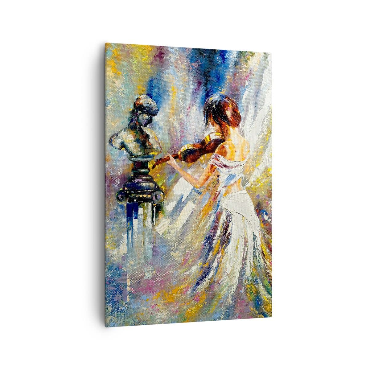 ARTTOR Lienzo Decorativo 80x120 cm Moderno Vertical Personas Música - 5146 | Cuadro sobre Lienzo Grande Arte mural Decoración del Hogar Salón Dormitorio Cocina sobre Lienzo Cuadros de Pared Estilo