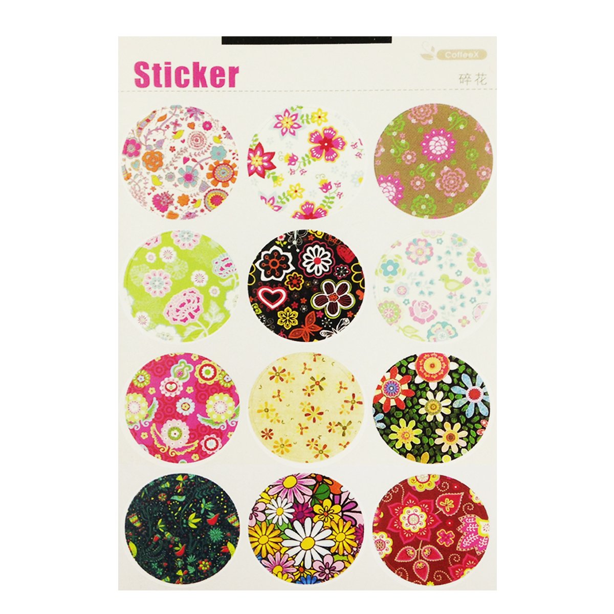 Wrapables décoratifs Motif Floral Lot d'autocollants