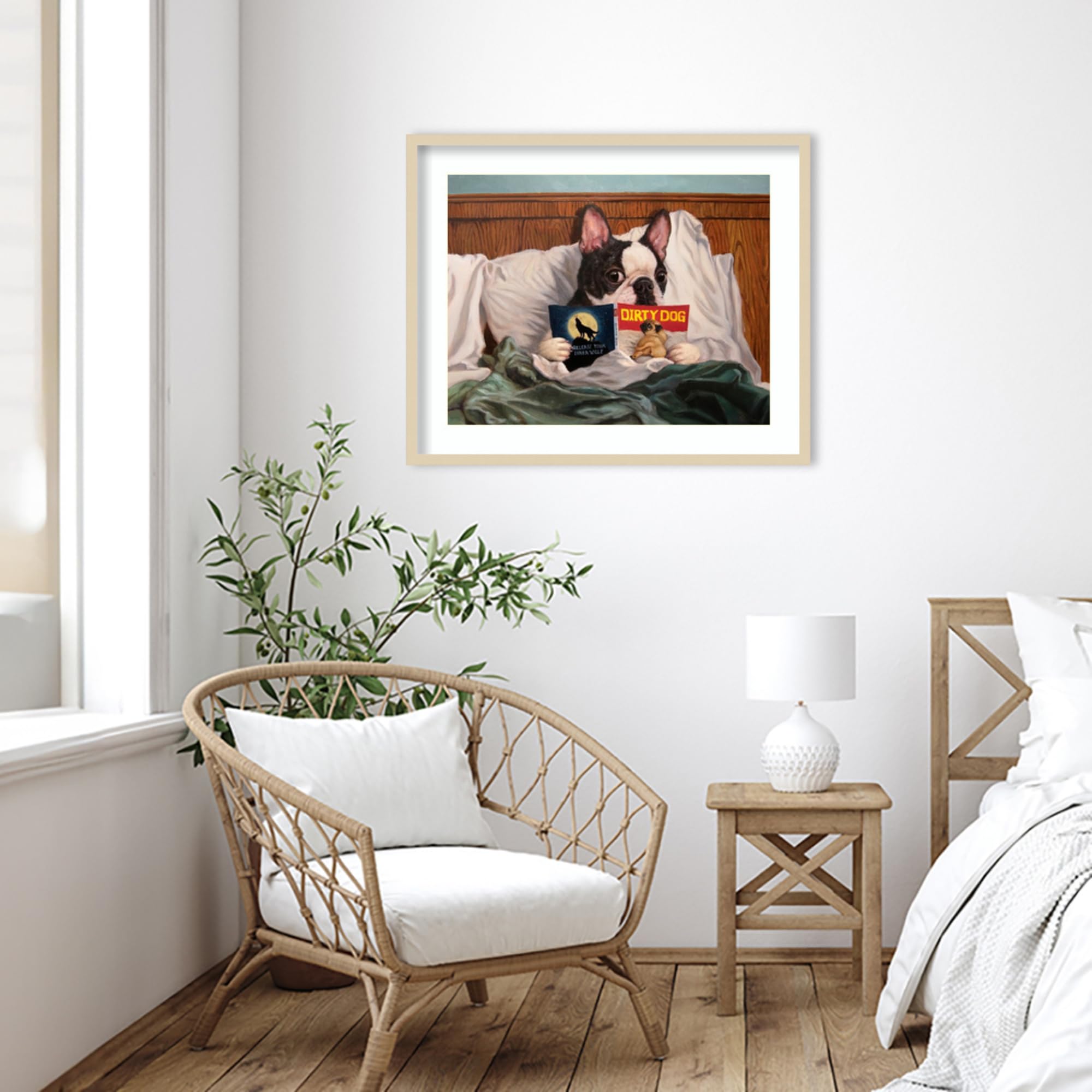 Amazon.com: Amanti Art Framed Wall Art Print 27x33 Dirty Dog by