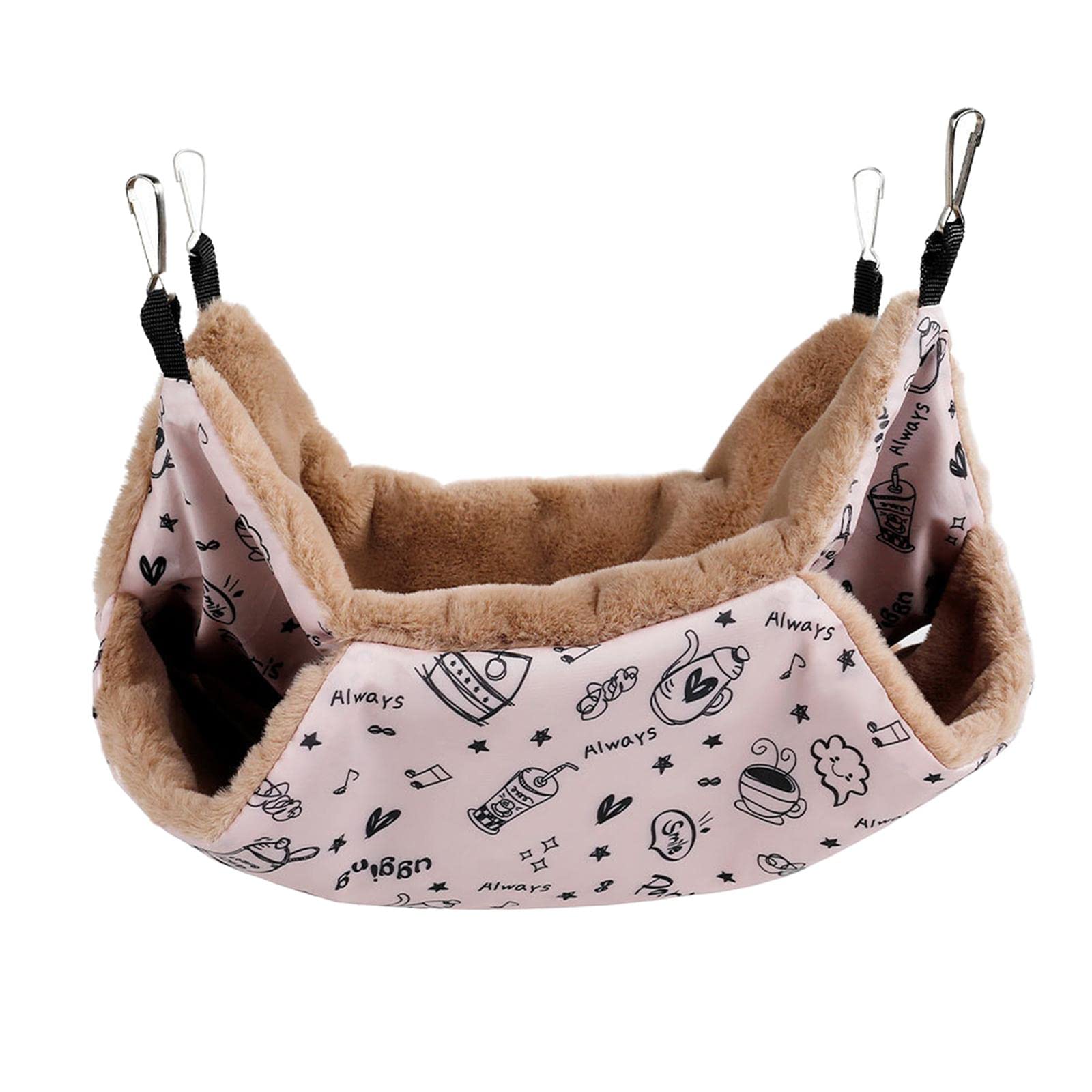 CALANDIS™ 4xHamster Ferret Rat Squirrel Hammock Hang Cage Nest House Toy 20x20cm Pink | Beds Hammocks & Nesters | Small Animal Supplies-image-47