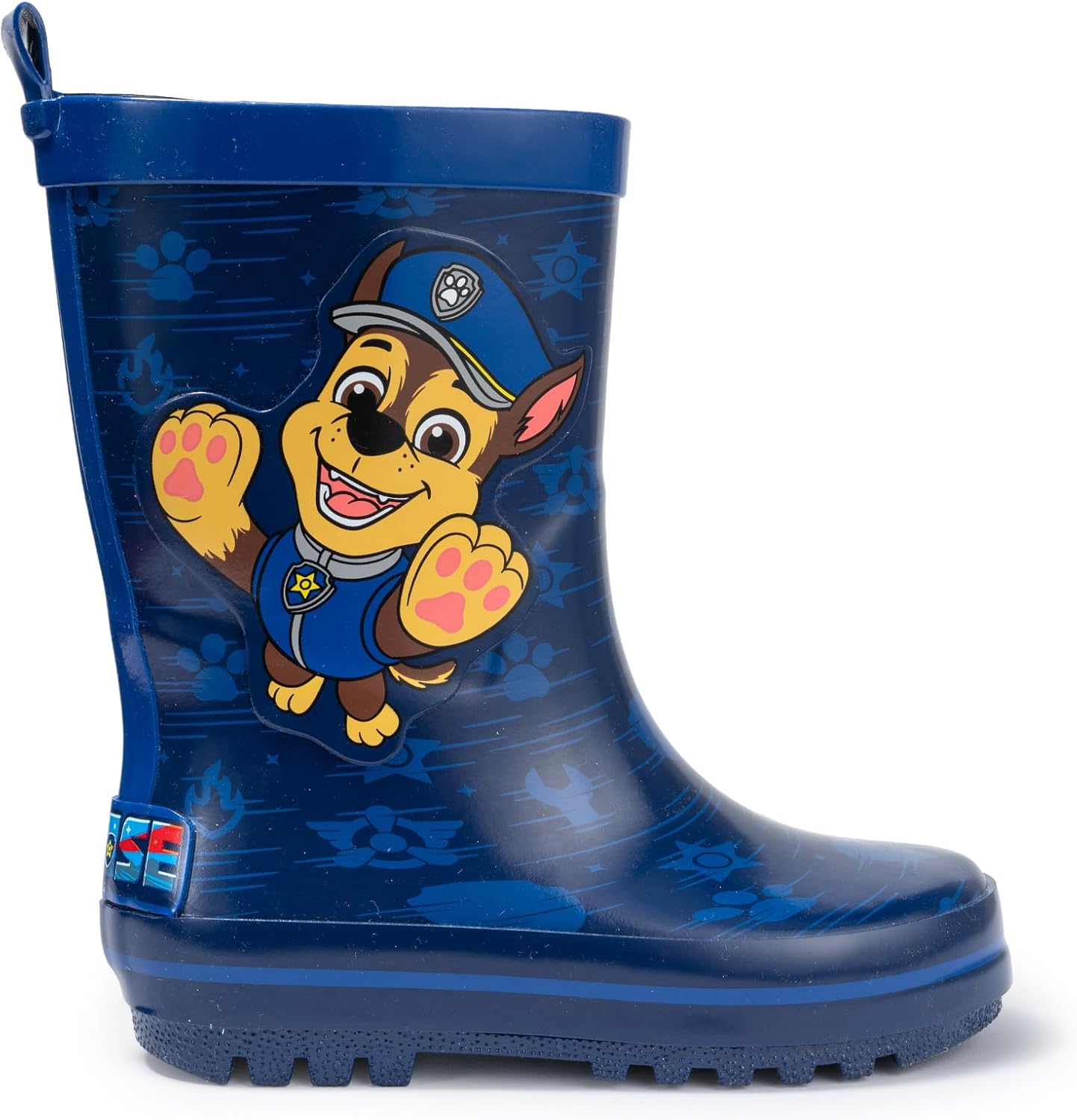 Paw Patrol Toddler Rain and Puddle Boots Waterproof Rubber Outdoor Splash Shoes Slip On Handle Easy Pull Kids Rainwear Footwear for Boys and Girls