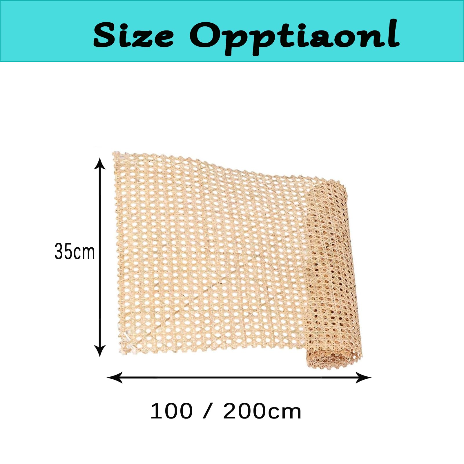 Wiener Geflecht, 100x35cm Schimmelfest Breite Rattan Gurtband, PE Wasserdicht Stuhlgeflecht Rattanstuhl Reparatur Wabengeflecht Stuhl Wiener Geflecht für DIY-Projekte (Kaffee)