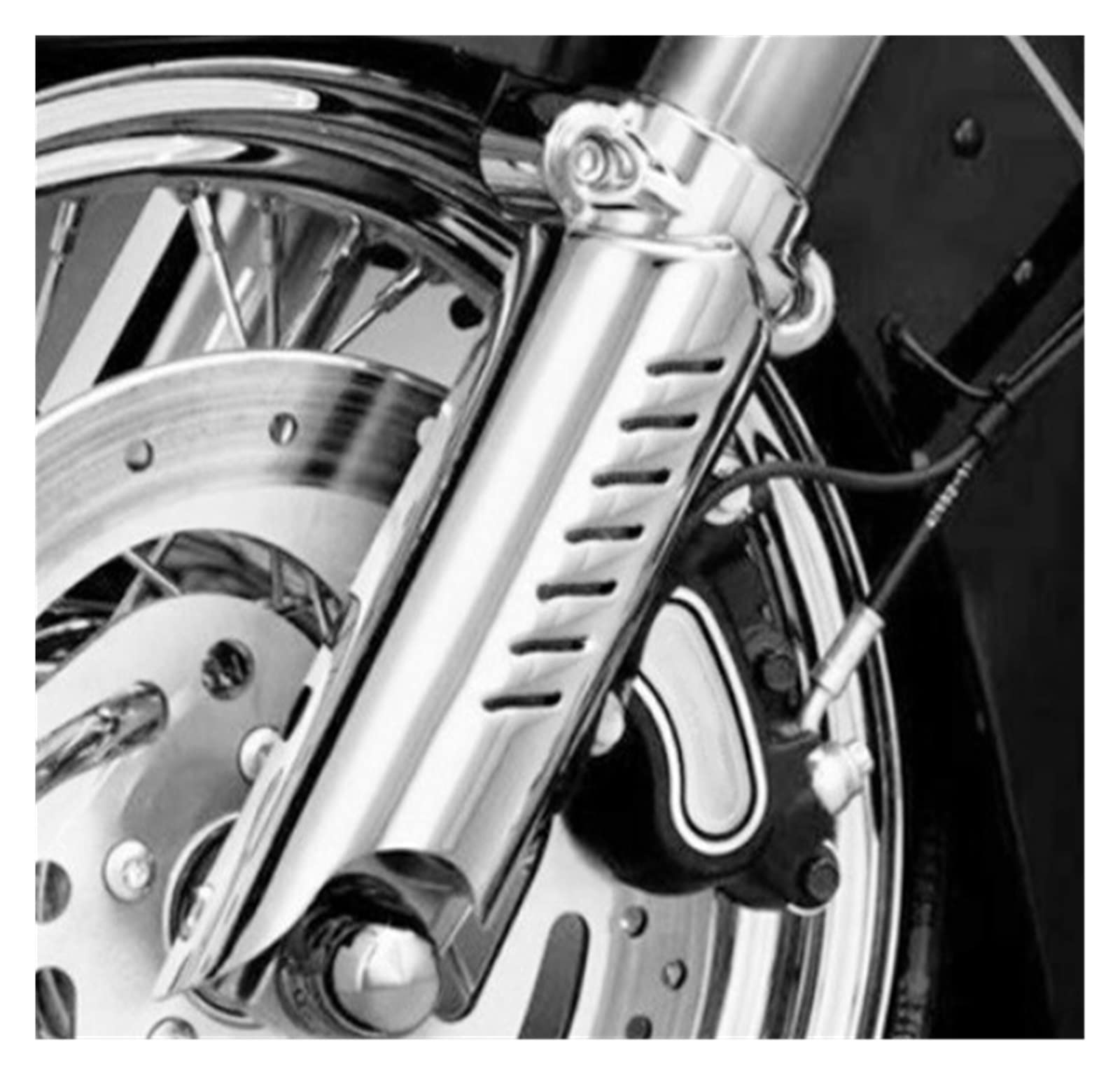 FINMOKAL Chrome Motorcycle Fork Slider Accents & Covers For Harley Electra Glide, Road King, Street Glide - Pack Of 2 Upper & Lower Sets - View #13