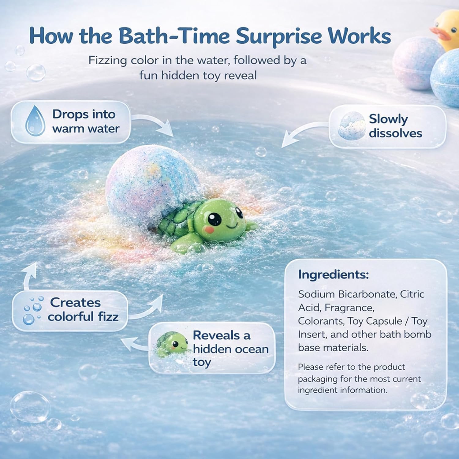 Badekugeln Badebomben Kinder mit Überraschung, 12Stück Bath Bomb Gift Set for Kids, Natrual und organische Blase Bad Bomben, Badebomben Fizzes Spa Ideal Geburtstag für Jungen Mädchen