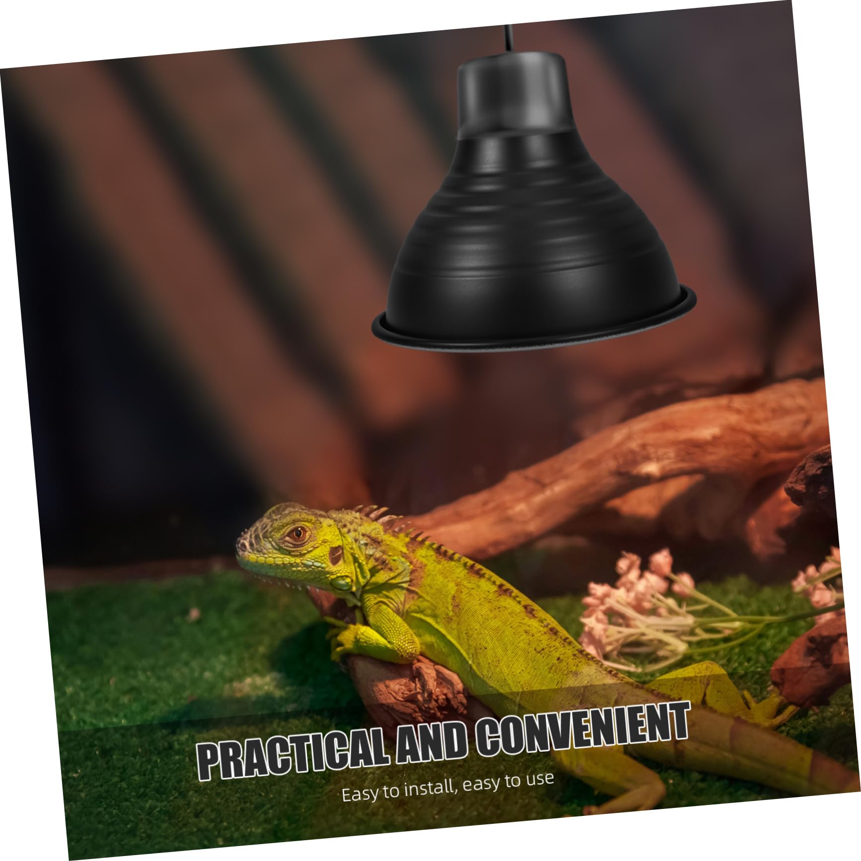 VOSAREA 5pièces Abat-Jour Chauffant pour Terrarium Couverture Isolante pour Lampes Reptiles Installation Facile Et Économie Énergie pour Lézards Serpents Et Amphibiens