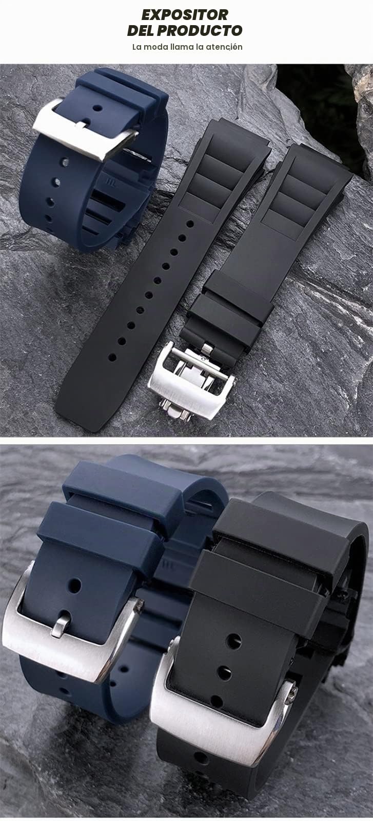 Correa de reloj de goma de 20mm y 25mm para Richard Spring Bar, correa de silicona para reloj deportivo Mille, pulsera impermeable suave