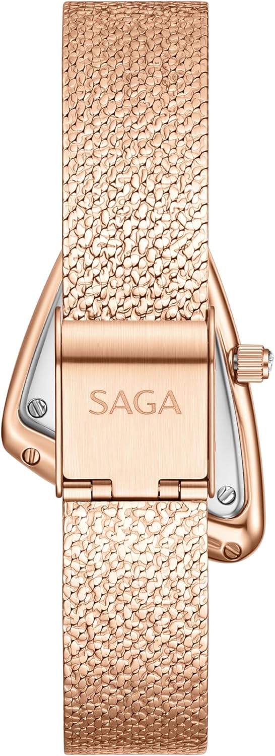 SAGA Sailboat Women's Luxury Quartz Watch with Swiss Movement, Roman Numeral Dial, Danube Crystal, Stainless Steel Triangular Case, 3ATM Water Resistant - Elegant Gift for Small Wrists - Image 3