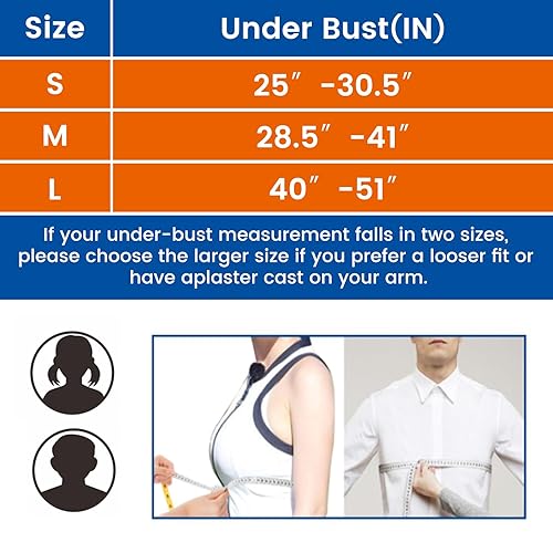 Miniatura 6 de Willcom Inmovilizador de lesiones de hombro para hombres y mujeres, soporte para manguito rotador, ajustable y cómodo para cirugía de codo de