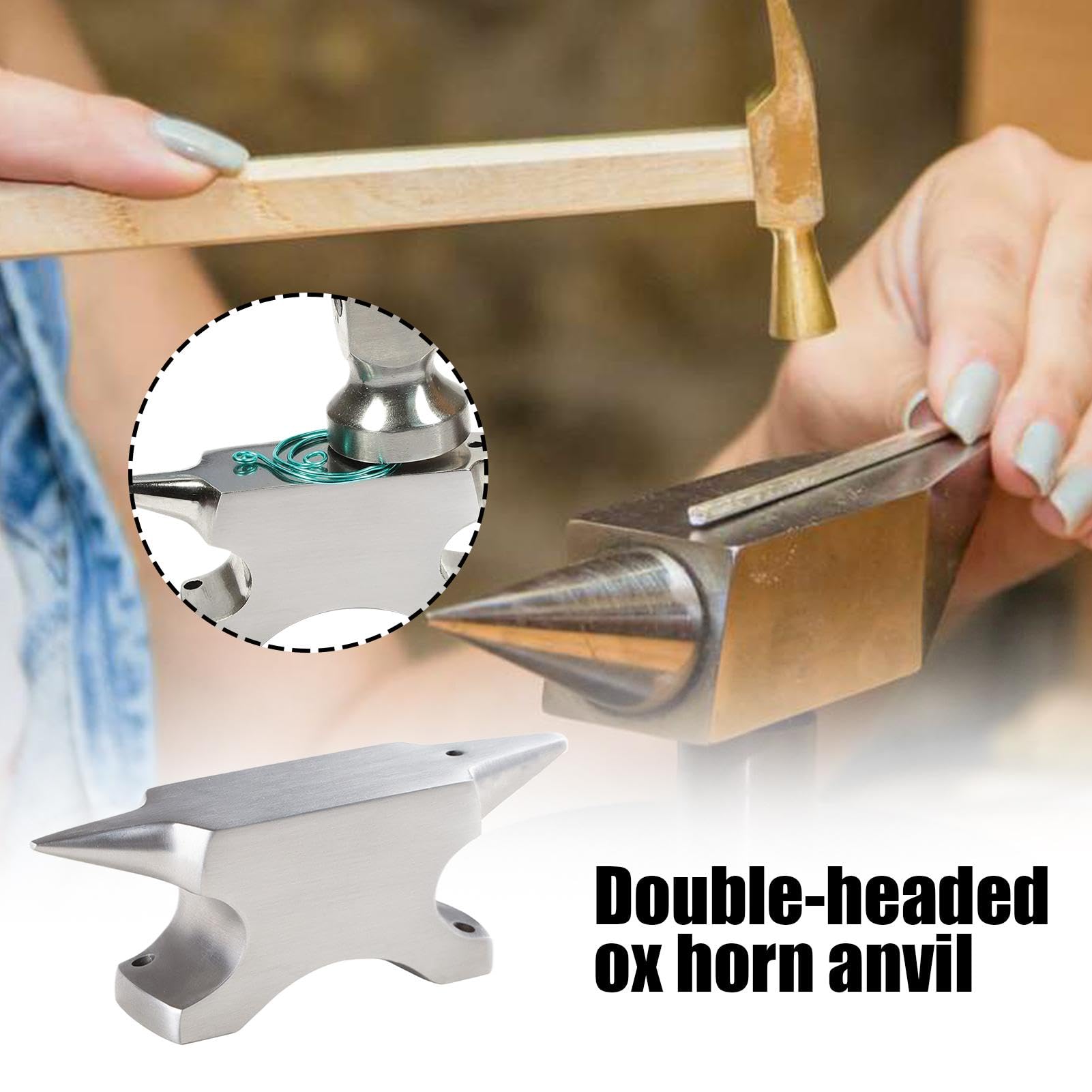 en Corne pour Fabrication de Bijoux | Établi à Double extrémité - Outil de Fabrication de Bijoux en Forge pour Hommes, Femmes, Travailleurs du métal, bijoutiers