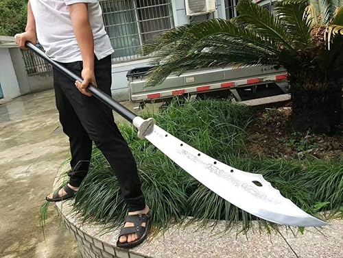 Miniatura 7 de Espada ancha de la luna, GuanDao, hoja de acero de alto carbono hecha a mano, China kung fu