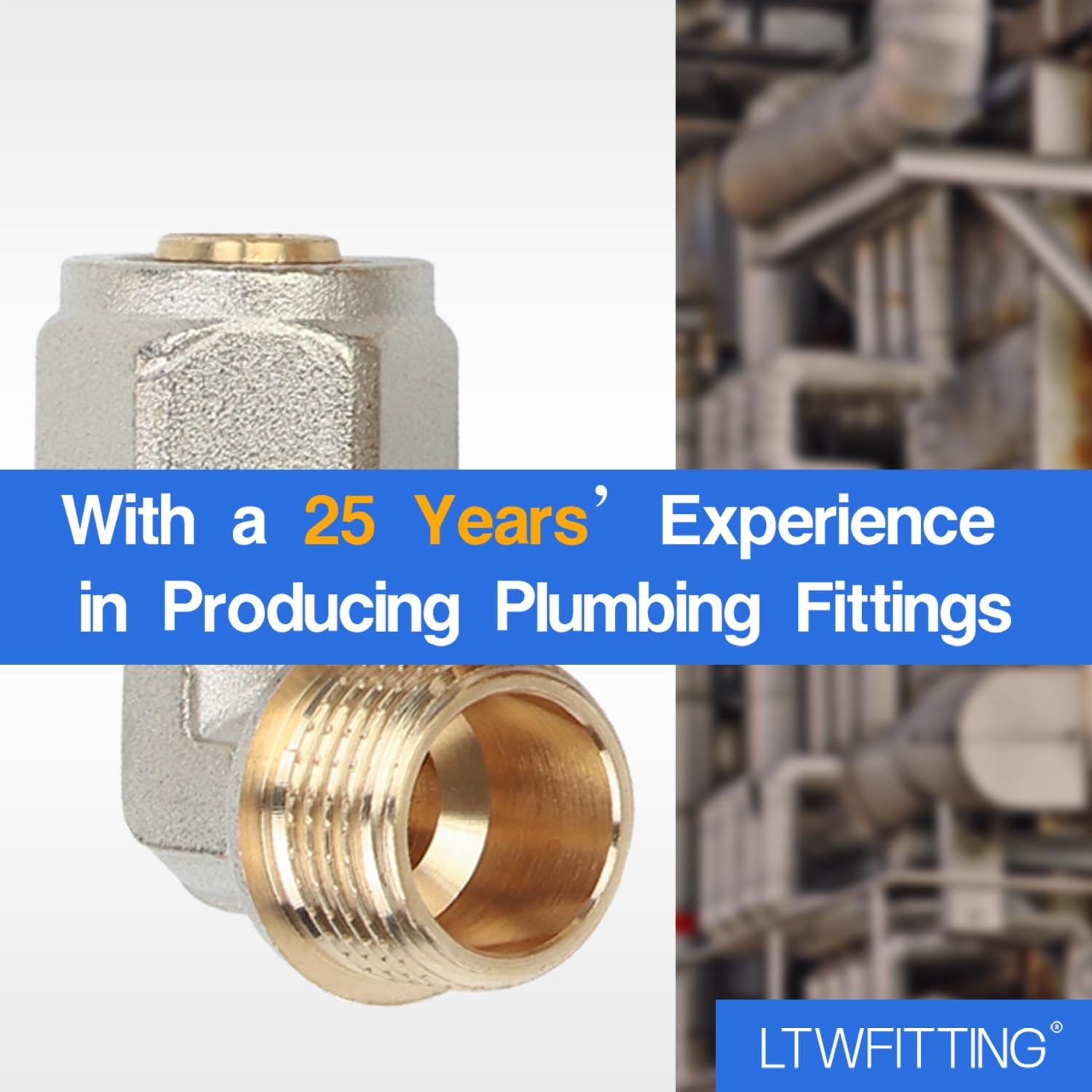 LTWFITTING Schraubfitting Winkel 90°mit 1/2" Aussengewinde für Aluverbundrohr 16mm(5 Stück)