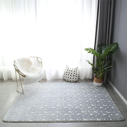 Miniatura 34 de Alfombra luminosa que brilla en la oscuridad para dormitorio, sala de estar, única, suave, lavable, moderna, alfombra de interior para dormitorio