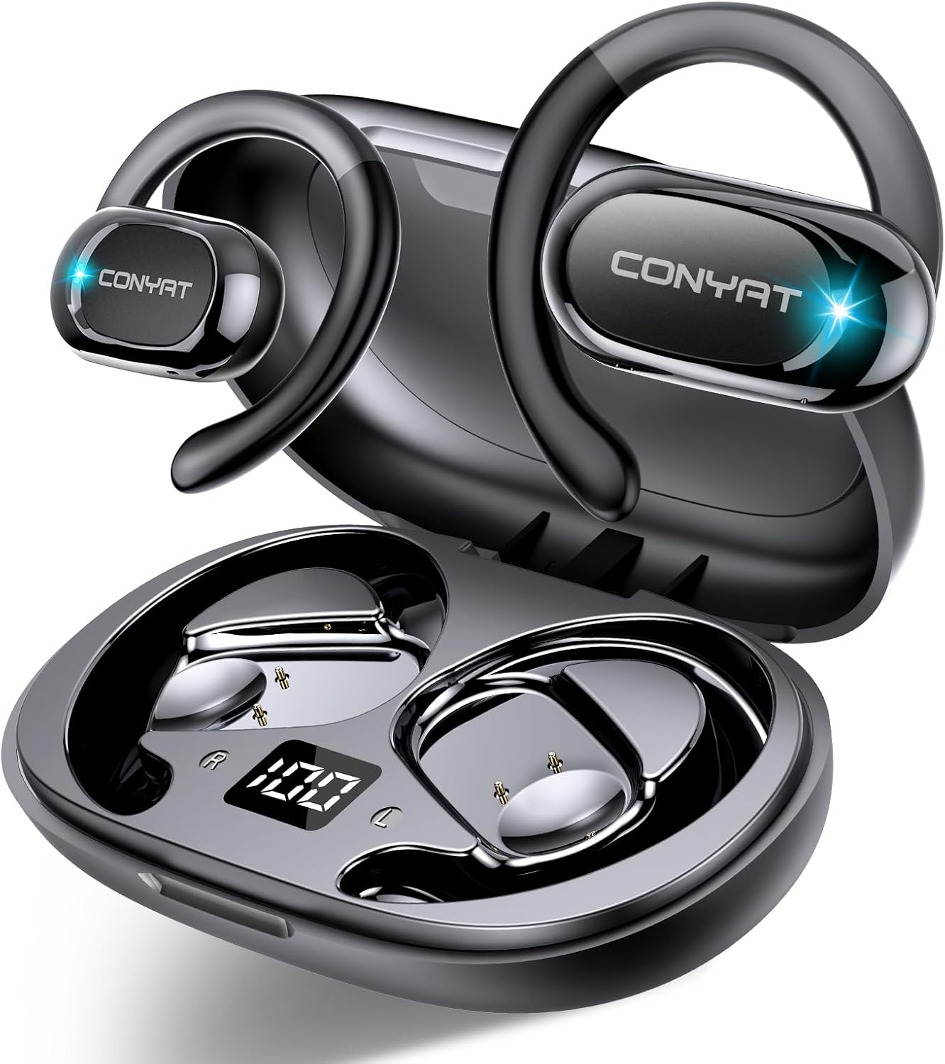 Conyat Open Ear Headphones, 58H Playtime Bluetooth 5.4 Wireless Earbuds with Immersive Stereo, Air C… Conyat Open Ear Headphones, 58H Playtime Bluetooth 5.4 Wireless Earbuds with Immersive Stereo, Air C…