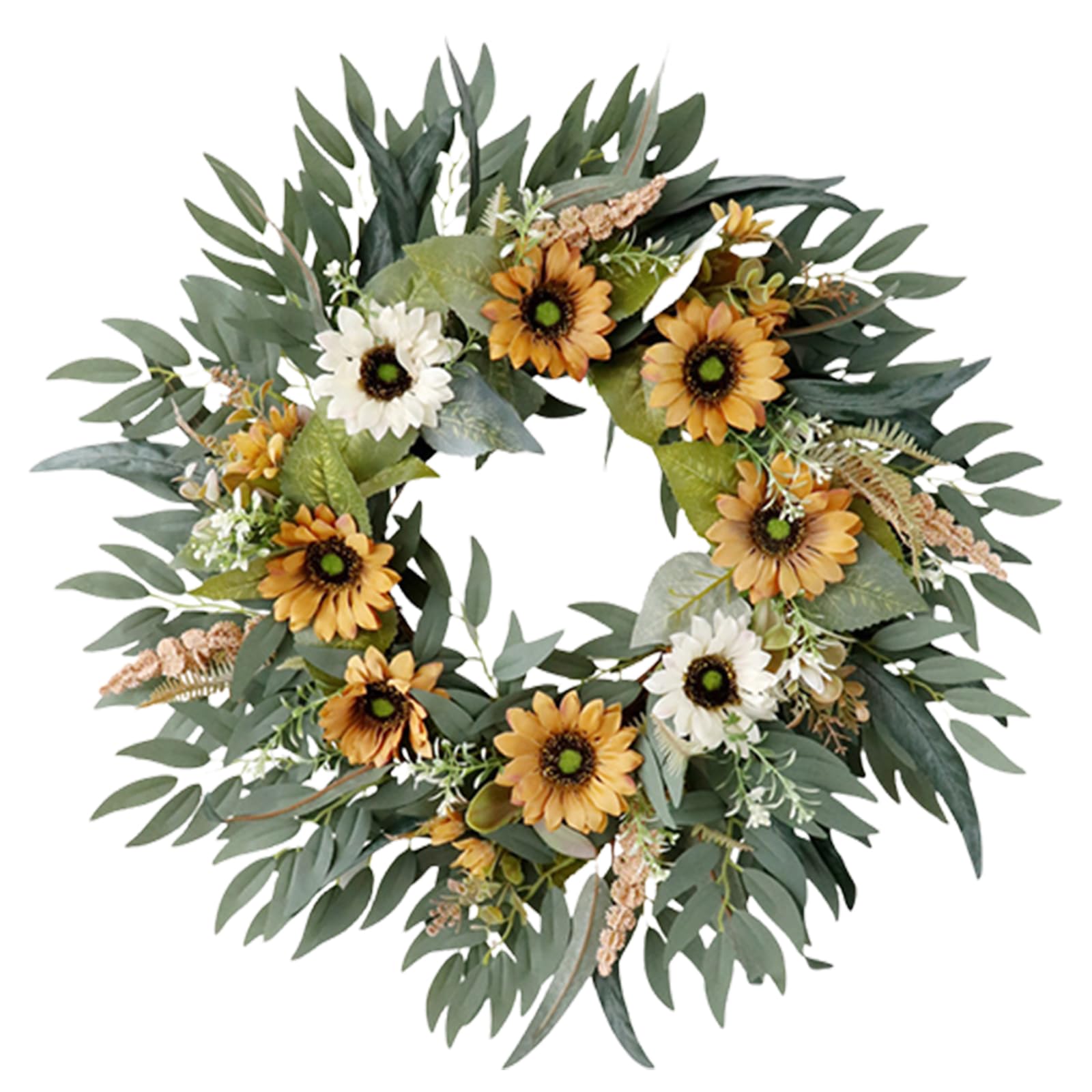 Buxuaaaa Artificial Flower Wreath Front Door Wreath Spring for Front Door Farmhouses Garden Wedding Decorations Simulation Flower