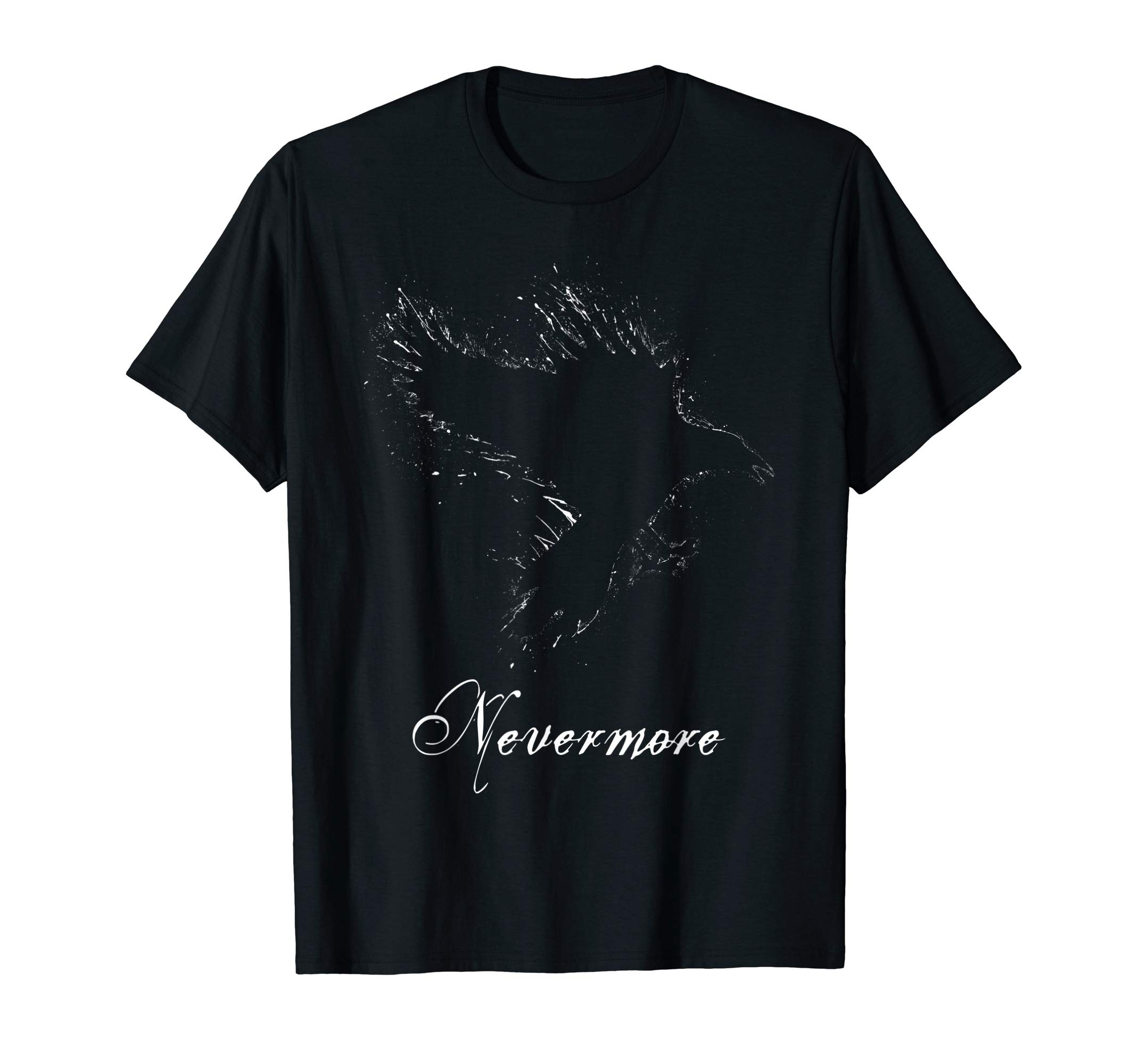 Nevermore The Raven Edgar Allan Poe Gothic Macabre Poetry T-Shirt