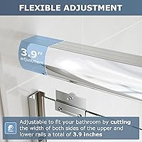 Vista 47 de SUNNY SHOWER B020, puertas de regadera deslizantes sin marco (56 - 60 x 72 pulgadas), cristal de 1/4 pulgada, acabado cromo