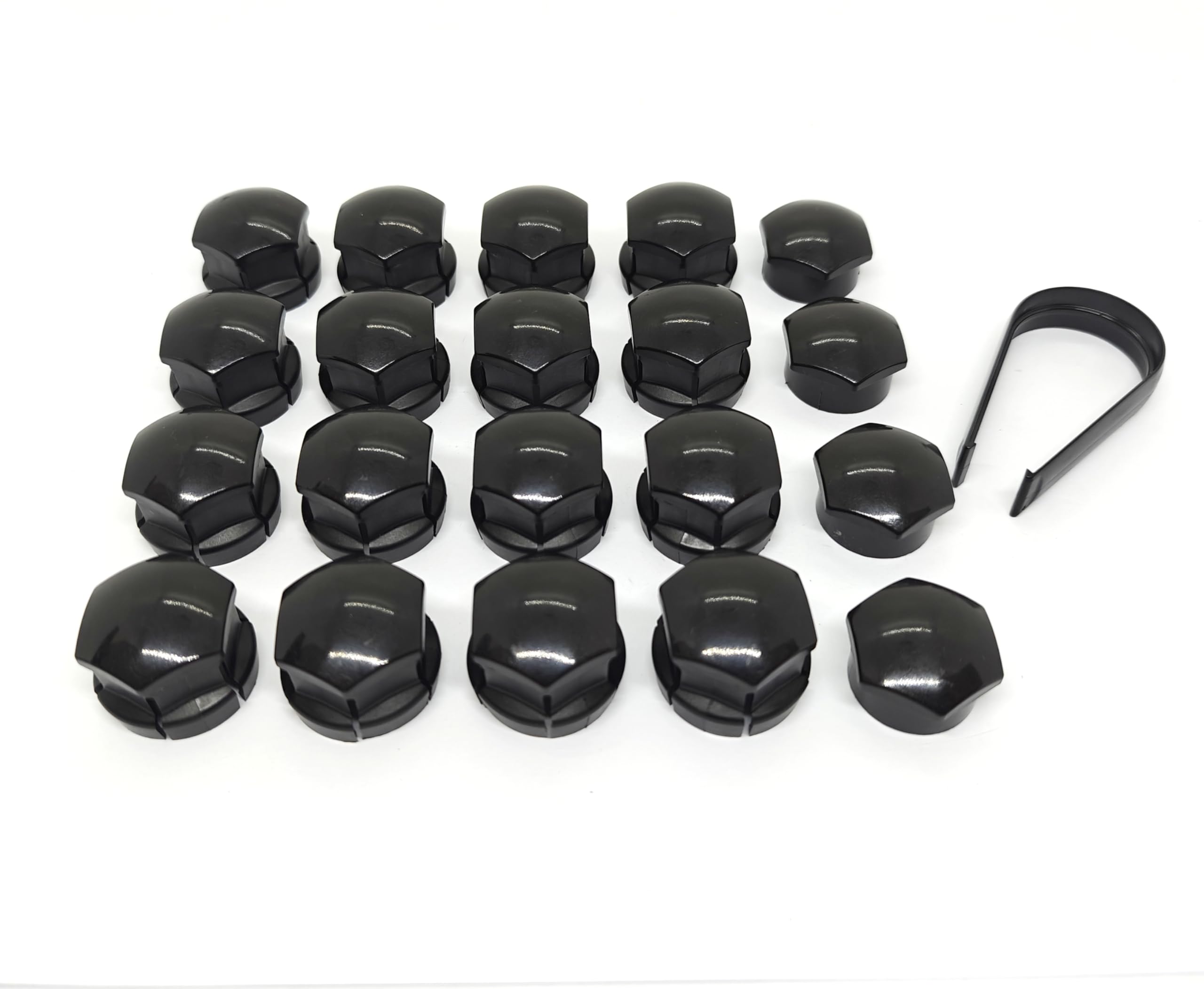 Cache-écrous de roue pour Volvo S60 S80 S90 V60 V90 XC40 XC60 XC90 POLESTAR (grand type, noir)