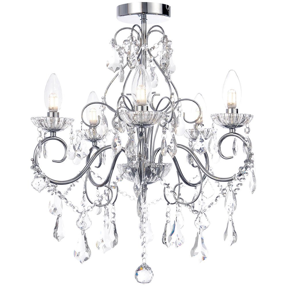Litecraft Vara Chrome 5 Light Chandelier from B&Q