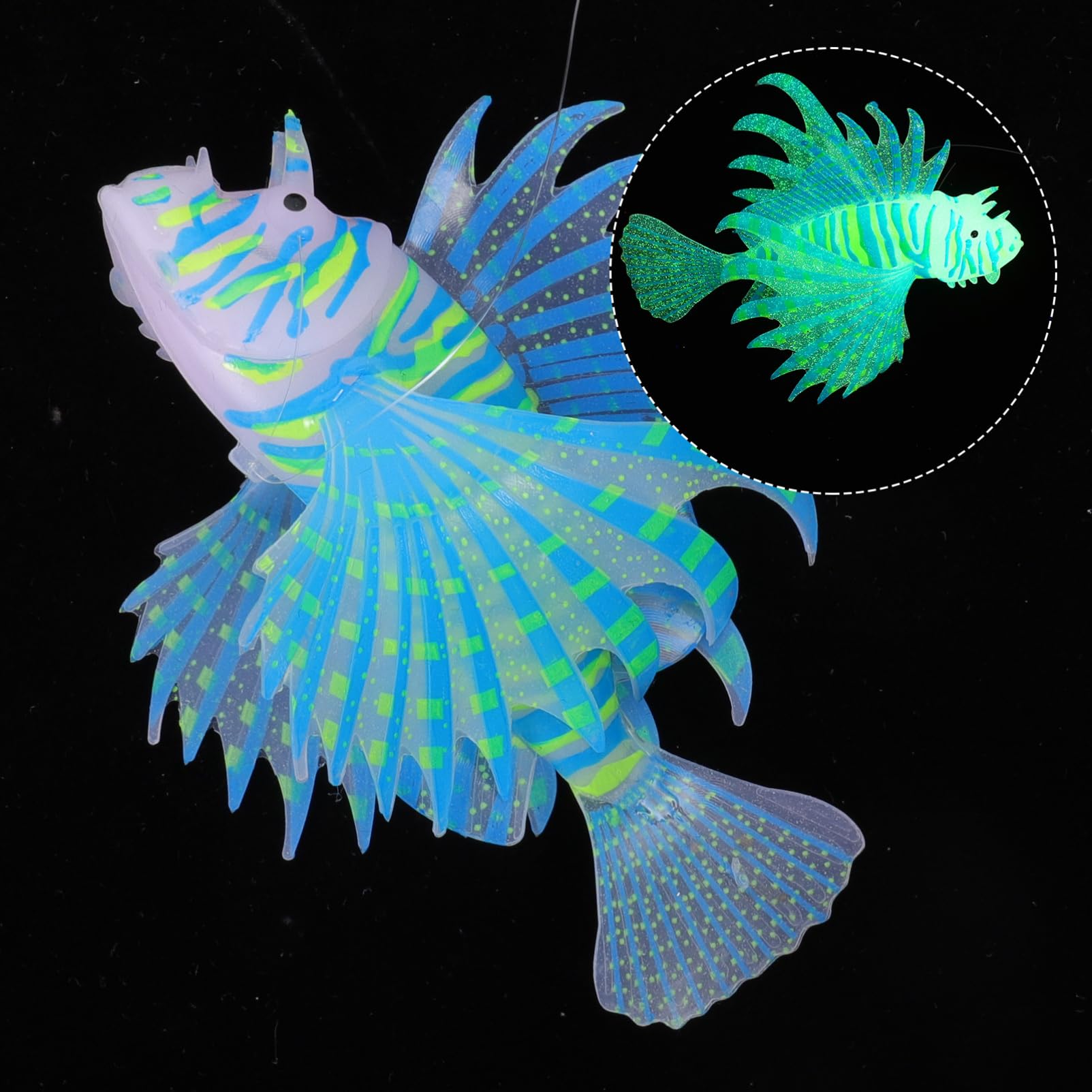 Amazon.co.jp: VANZACK 光る 暗闇で ミニ 魚 フィギュア 光る 水族館 