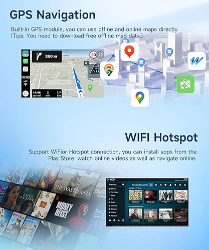 Miniatura 3 de Apple Carplay para Nissan Altima 2008 2009 2010 2011 2012 Android 13 Radio estéreo para coche, pantalla táctil Rimoody de 9 pulgadas, radio de coche