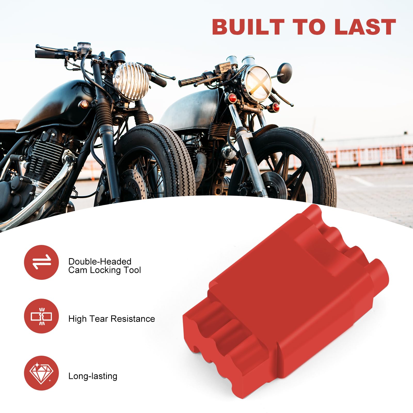 Herramienta de bloqueo de leva de doble cabezal compatible con Harley Twin Cam 1999-2017, modelos Dyna 1999-2006, M8 Milwaukee 8 Motors 2017-2024