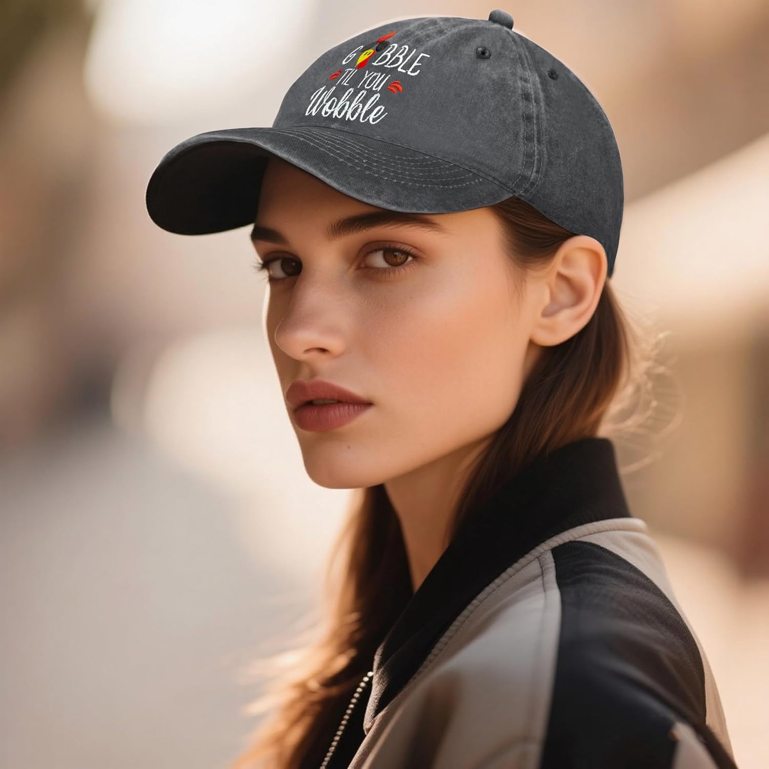 Baseball Cap for Women Men Embroidery Adjustable Washed Distressed Trucker Hat - Image 5