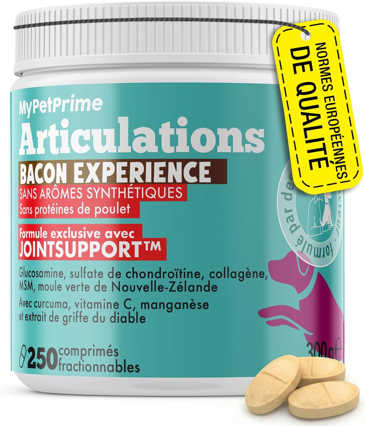 MyPetPrime Joints Dog 250 Tablets, New JointSupport Formula