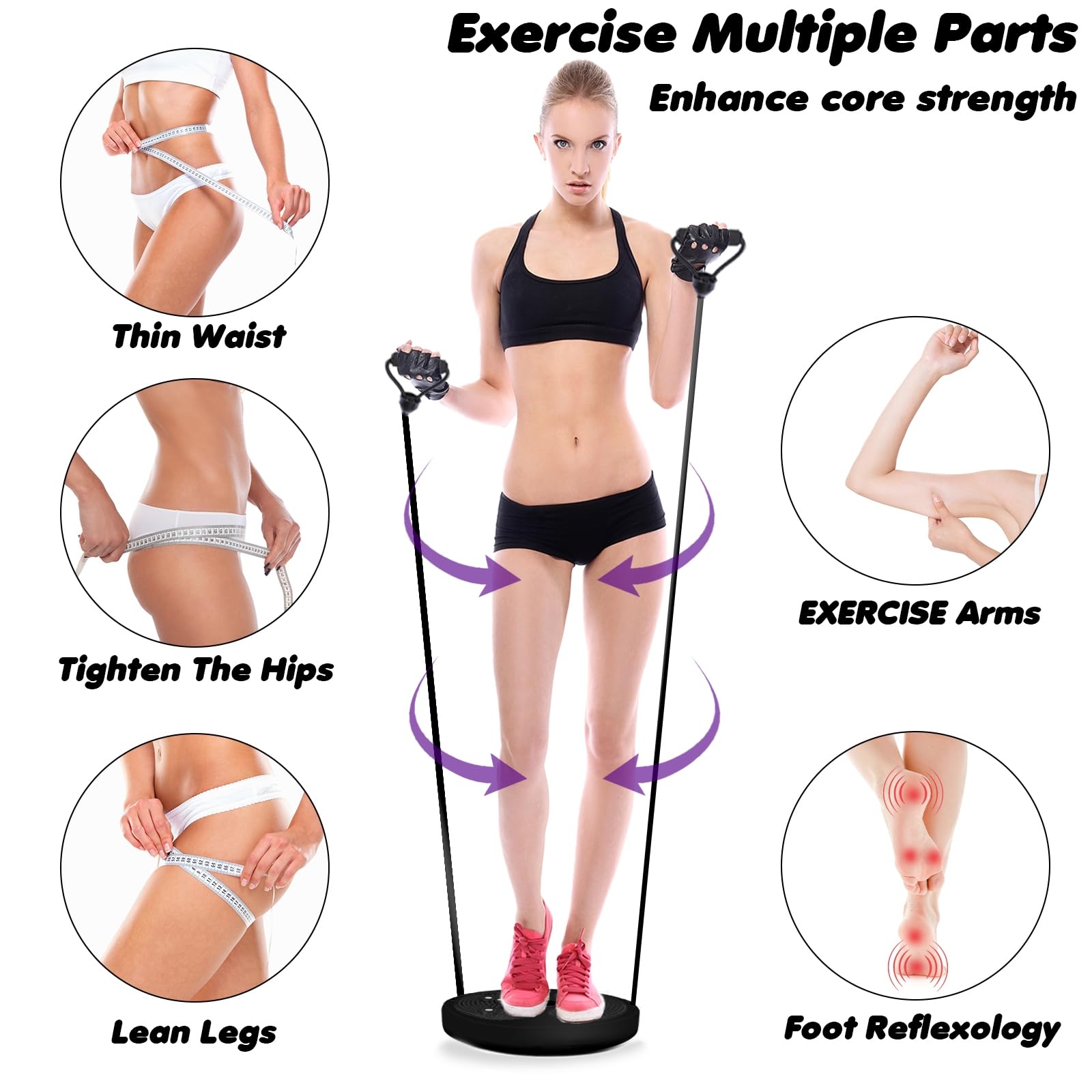 TWaist Whisper - Disque De Torsion Taille Pour Femmes, Cardio Perte De Poids, Tonification & Fitness Maison