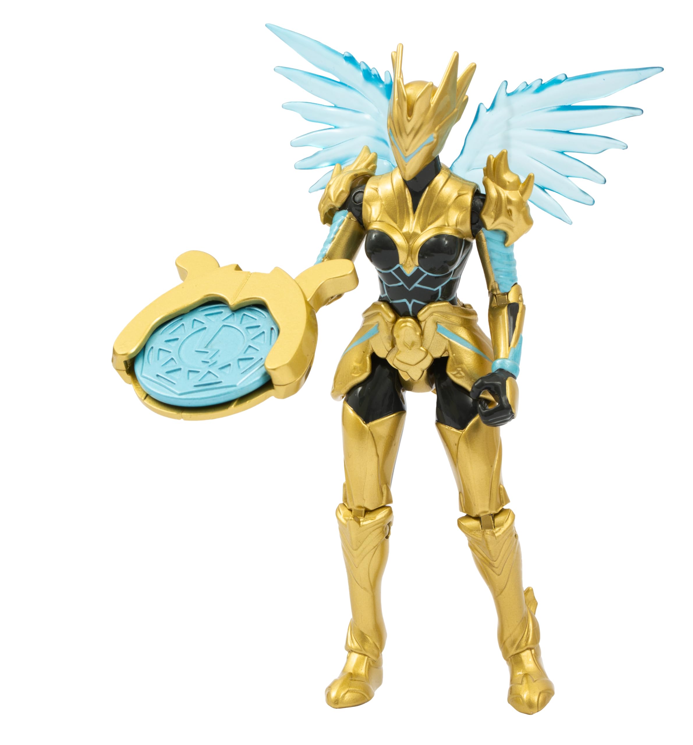 GORMITI THE NEW ERA, Windel Skye Air Clan Action Figure, 15cm Articulated Hero with Attack Function and Black Gold Armour - Image 4