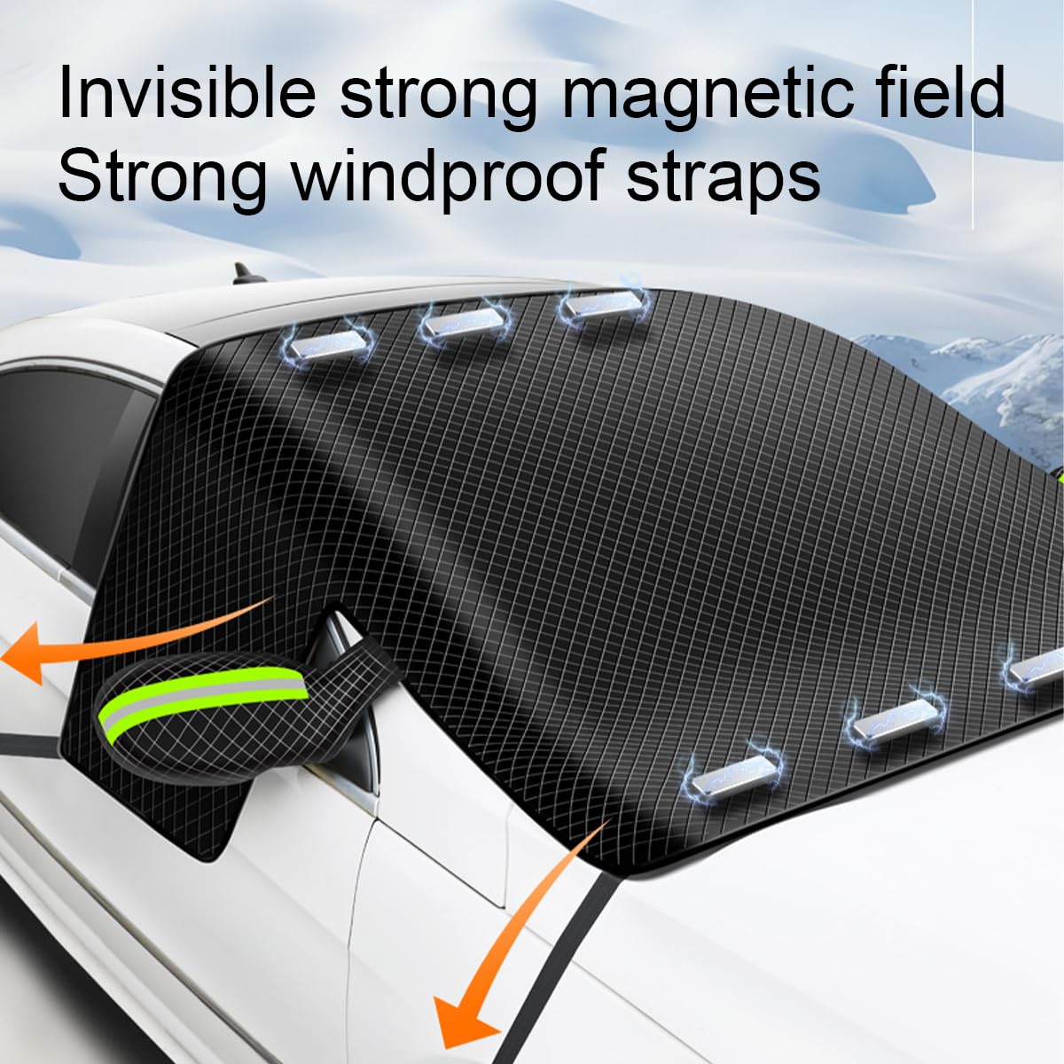 Auto Windschutzscheiben Abdeckung - 6 Magnet, Wasserdicht & Faltbar Für Winter