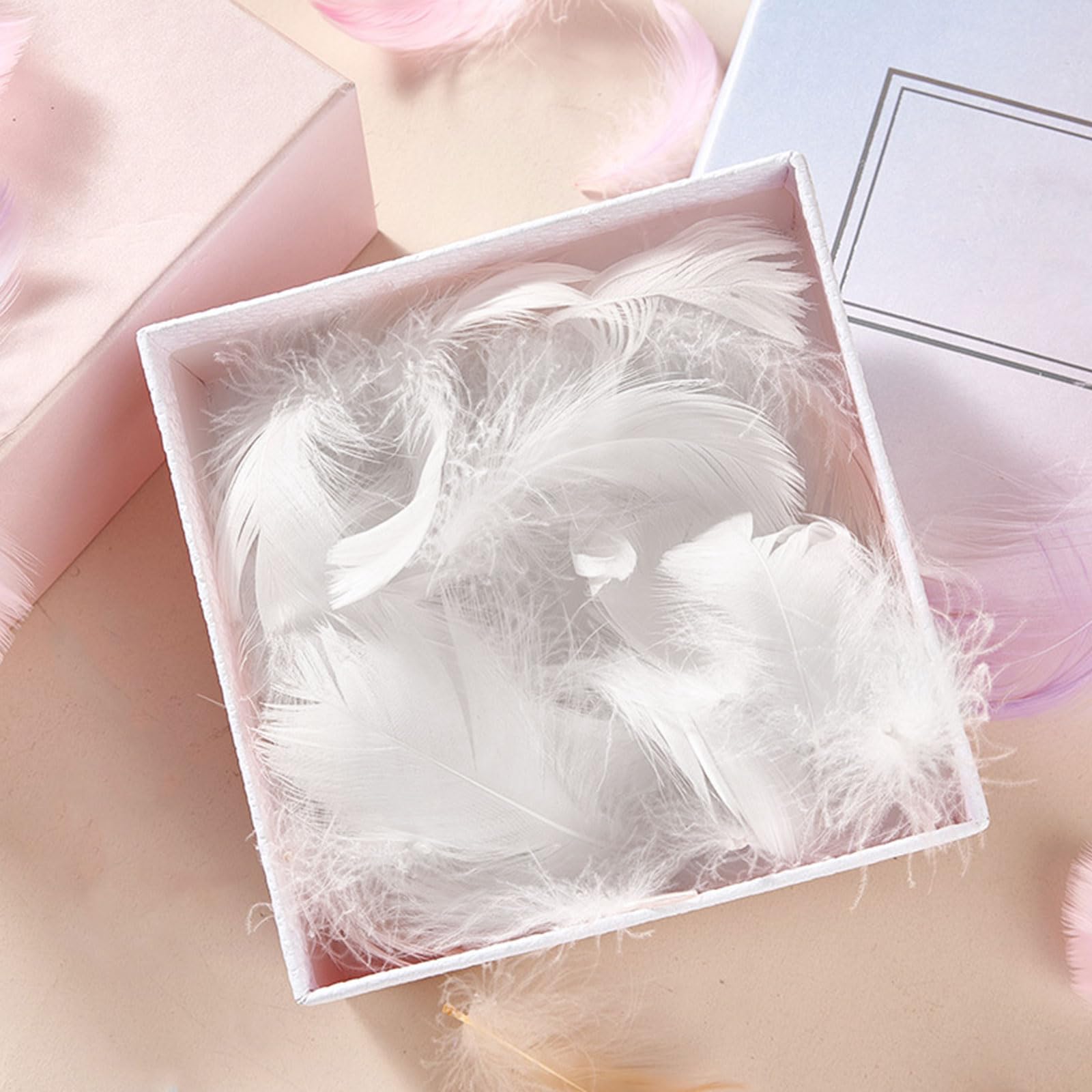 Lot 400 Plumes 6-12cm 400 Plumes Naturelles Blanches Pour DIY Et