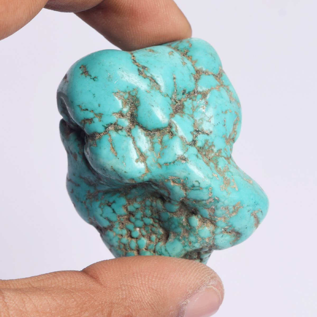BR-629 Pierre précieuse naturelle en turquoise brute 344 carats, Pierre précieuse, Arizona - Bleu turquoise