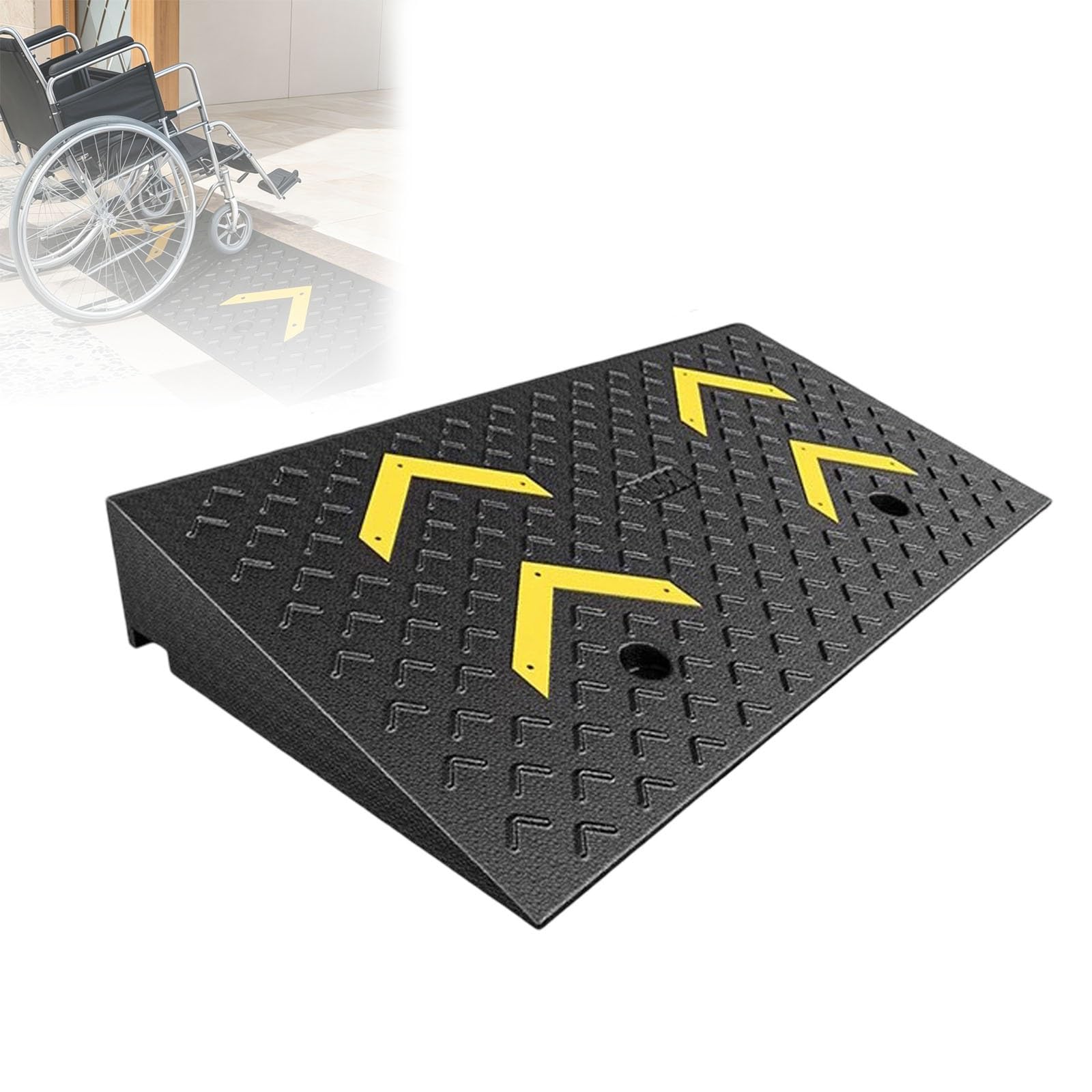 Rampas para sillas de Ruedas para escalones domésticos, rampa de umbral | Capacidad de carga de 11 023 libras; para escalones, escaleras y entradas del hogar(100*50*10cm)
