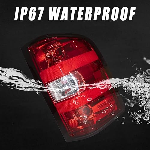 Miniatura 6 de Boine Luz trasera compatible con Chevy Silverado 1500 2500HD 3500HD 2007 2008 2009 2010 2011 2012 2013 2014 lado del conductor y pasajero, bombilla