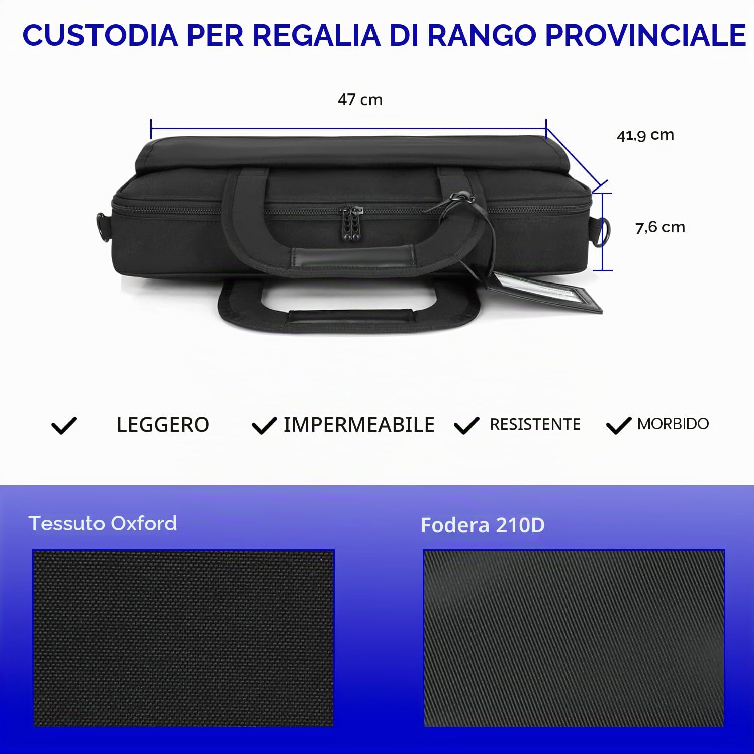 THE MASONIC COLLECTION - Custodia morbida a mano e borsa a tracolla - Contiene regali provinciali e distrettuali - Nylon Oxford e resistente all'acqua - Regalo massone per gli uomini