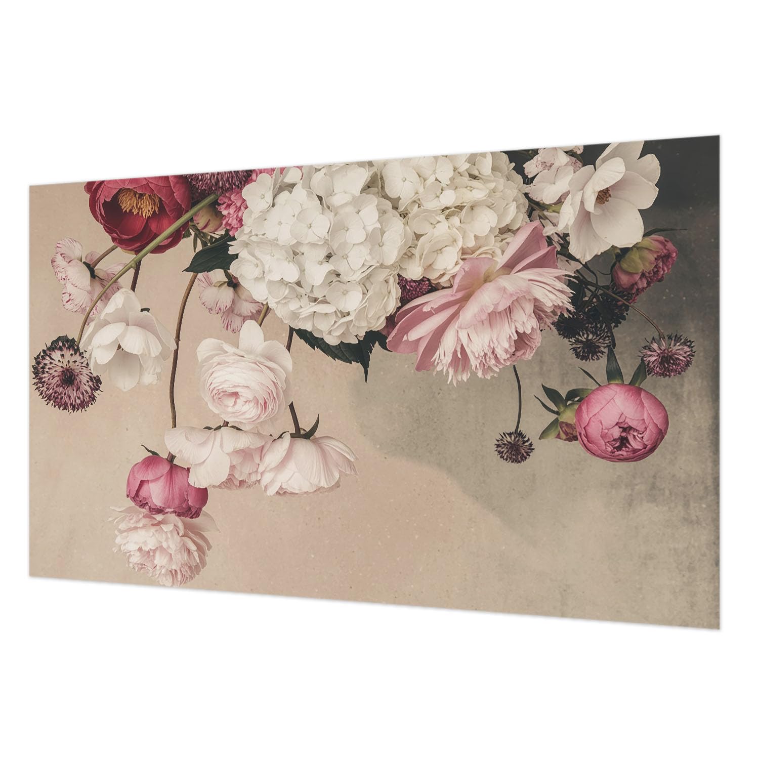 Papier peint intissé fleurs romantiques déco murale salon 416x254 cm