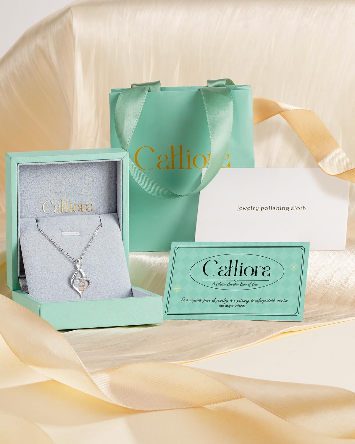 Valentine's Day Gift Initial Necklace for Women Girls, Solid 925 Sterling Silver Heart Letter A-Z Monogram Name Pendant, Personalized Jewelry Anniversary Birthday Gift for Wife Girlfriend Mom Daughter